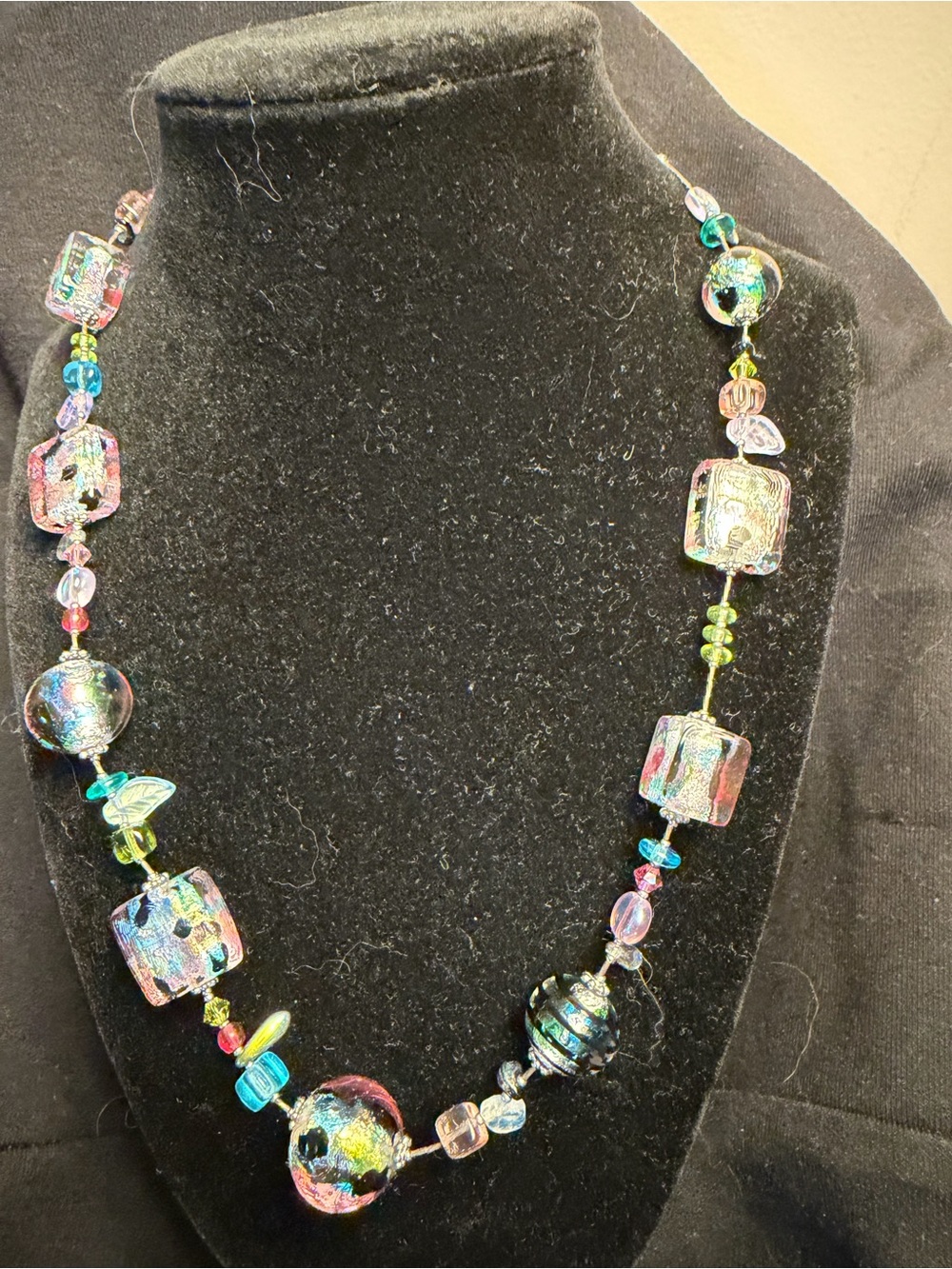 Murano-Style Glass Bead Necklace